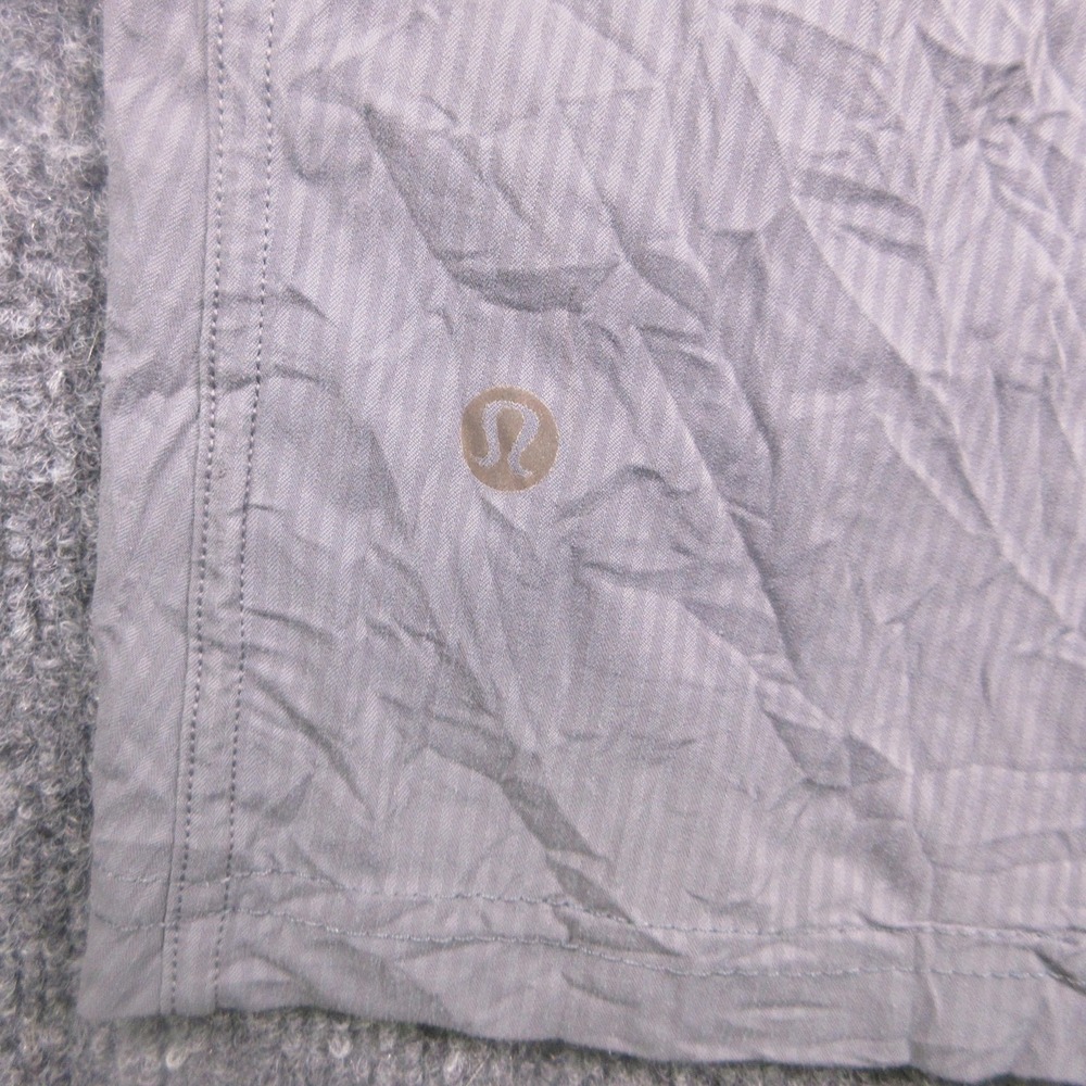 Lululemon Pants Womens 6 Gray Stripe Capri Drawstring Waist Yoga Athletic - Picture 7 of 11